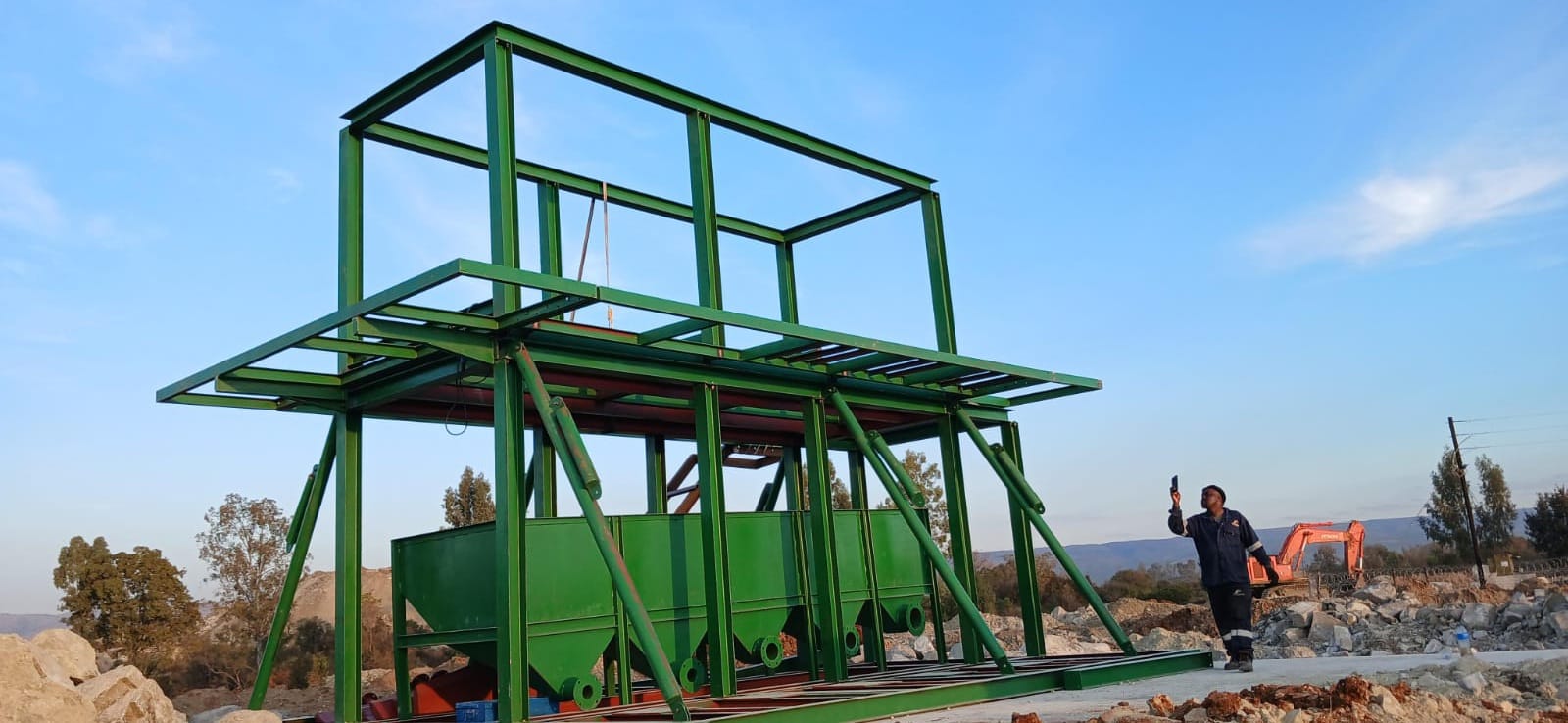 Chrome wash plant — assembled structure