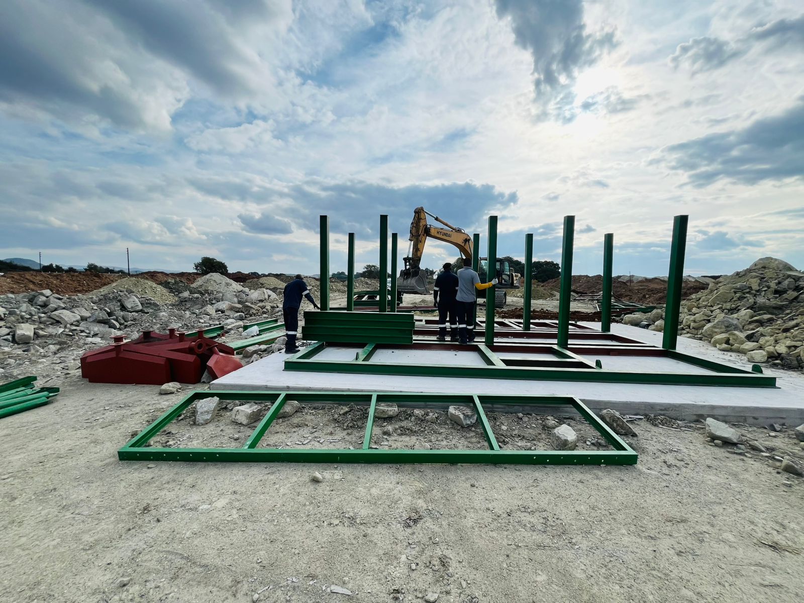 Chrome wash plant — base frame assembly
