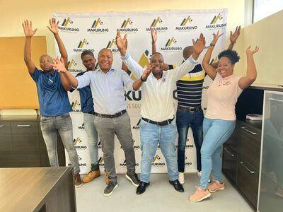 Team celebration arms up
