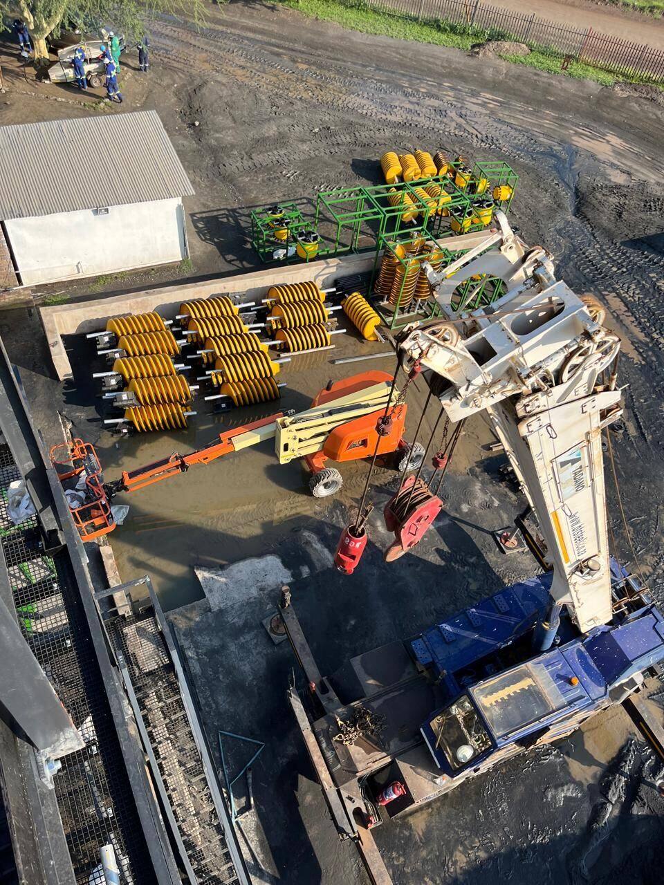 Aerial crane yard
